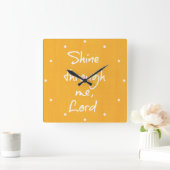 Inspiration für Christliches Zitat-Bejahungsgebet Quadratische Wanduhr (Zuhause)