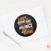 Inspiration für das Fahrrad - Leben wie das Fahrra Runder Aufkleber (Umschlag)