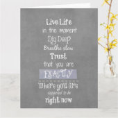 Inspiration für das Leben Karte (Gelbe Blume)