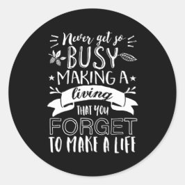 Inspiration für das Leben schätzen Ihre Liebe Runder Aufkleber