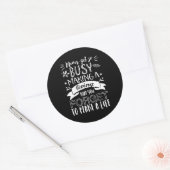 Inspiration für das Leben schätzen Ihre Liebe Runder Aufkleber (Umschlag)