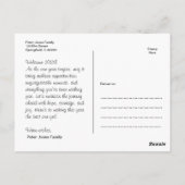 Inspiration für das neue Jahr Postkarte (Rückseite)