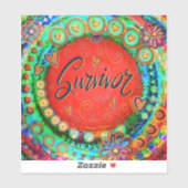 Inspiration für das Whimsikische Rote Überleben Aufkleber (Blatt)