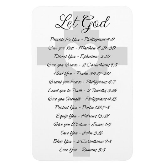 Inspiration für die Gottesschrift gelassen Magnet (Vertikal)