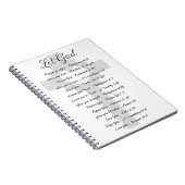 Inspiration für die Gottesschrift gelassen Notizblock (Rechte Seite)