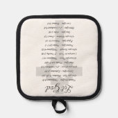 Inspiration für die Gottesschrift gelassen Topflappen (Vorderseite)