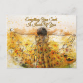 Inspiration für die strahlende innere Stärke Postkarte (Vorderseite)