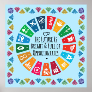 Inspiration für die Zukunft - Motivierend Wandkuns Poster