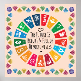 Inspiration für die Zukunft - Motivierend Wandkuns Poster