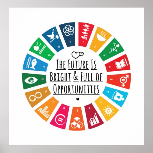 Inspiration für die Zukunft - Motivierend Wandkuns Poster (Vorne)