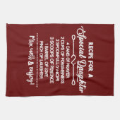 Inspiration für eine besondere Tochter Geschirrtuch (Horizontal)