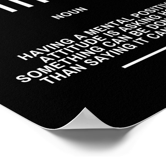 Inspiration für eine positive Einstellung Poster (Ecke)