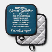 Inspiration für einen besonderen Pate Topflappen (Vorderseite/Rückseite)