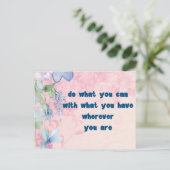 Inspiration für einen Blumenhintergrund Postkarte (Stehend Vorderseite)