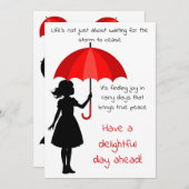 Inspiration für einen Regentag Feiertagskarte (Vorne/Hinten)