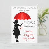 Inspiration für einen Regentag Feiertagskarte (Stehend Vorderseite)