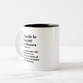 Inspiration für Französisch Zitat auf der rechten  Zweifarbige Tasse (Vorderseite Links)