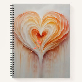 Inspiration für Herzdesign in weichen Wasserfarben Notizblock