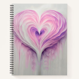 Inspiration für Herzdesign in weichen Wasserfarben Notizblock