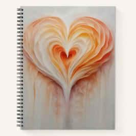 Inspiration für Herzdesign in weichen Wasserfarben Notizblock