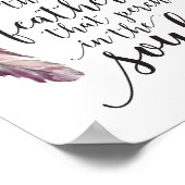 Inspiration für Hoffnung Zitat mit Wasserfarbenfed Poster (Ecke)