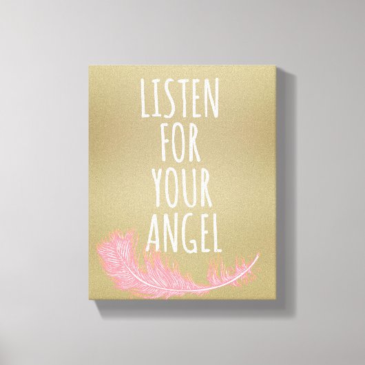 Inspiration für Ihr Engel Zitat Leinwanddruck (Vorderseite)