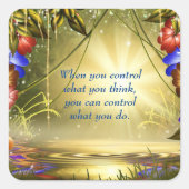 Inspiration für Ihren Mindset Blue Gold Quadratischer Aufkleber (Vorderseite)