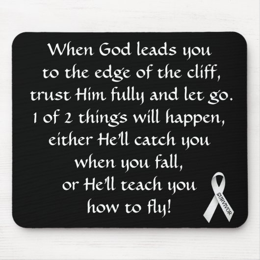 Inspiration für Krebsüberlebung Mousepad (Vorne)