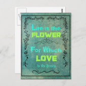 Inspiration für Leben und Liebe Postkarte (Vorne/Hinten)