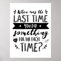 Inspiration für Leben und Reisen Zitat Poster