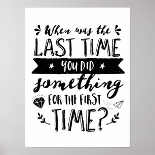 Inspiration für Leben und Reisen Zitat Poster