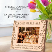 Inspiration für Liebe, Glauben, Frieden und Hoffnu Geätzte Rahmen