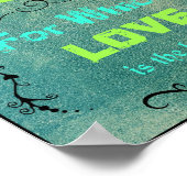 Inspiration für Liebe und Leben Poster (Ecke)