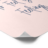 Inspiration für Positivitätssatz in Blush Poster (Ecke)