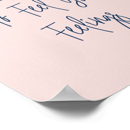 Inspiration für Positivitätssatz in Blush Poster (Ecke)