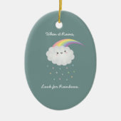 Inspiration für Regenbogen-Zitat zur Förderung des Keramik Ornament (Vorne)