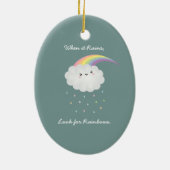 Inspiration für Regenbogen-Zitat zur Förderung des Keramik Ornament (Hinten)