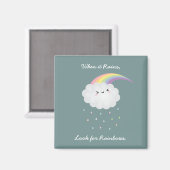 Inspiration für Regenbogen-Zitat zur Förderung des Magnet (Vorderseite/Rückseite)