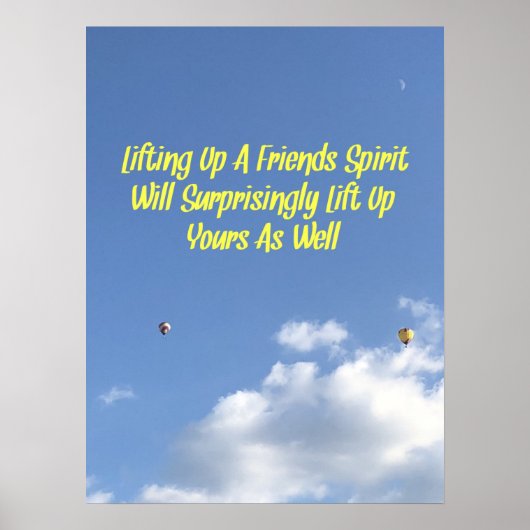 Inspiration für Sky Cloud Hot Air Ballon Poster (Vorne)