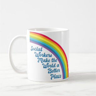 Inspiration für Sozialarbeit Regenbogen Kaffeetasse