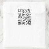 Inspiration für starke, tapfere Mädchen-Kämpfer Runder Aufkleber (Tasche)