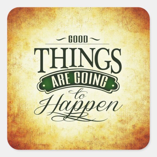 Inspiration für Zitat-Werbebotschaften Quadratischer Aufkleber (Vorderseite)