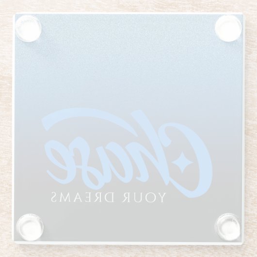 Inspiration für Zitate: Ihre Träume Glasuntersetzer (Rückseite)