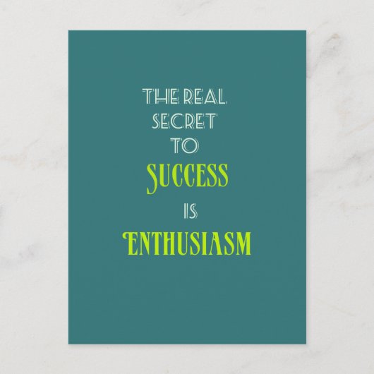 Inspiration für Zitattypografie Postkarte (Vorderseite)