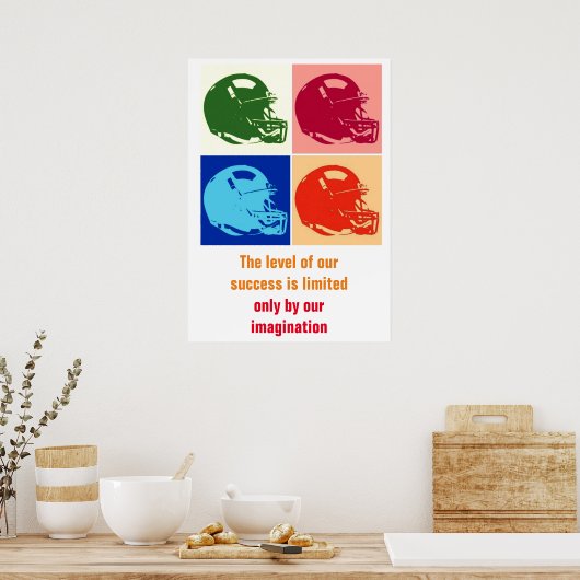 Inspiration Fußball Einzigartiges Kunstwerk Pop Ku Poster (Küche)