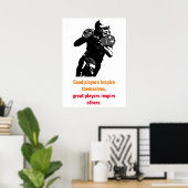 Inspiration Fußball Einzigartiges Kunstwerk Poster (Heimbüro)