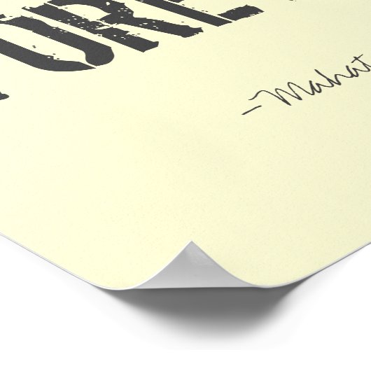 Inspiration Gandhi Zitat Poster Art (Ecke)