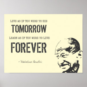 Inspiration Gandhi Zitat Poster Art