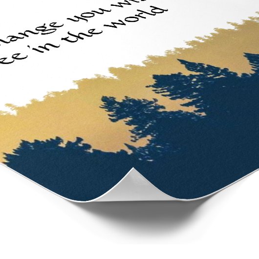 Inspiration Gandhi Zitat Poster Art drucken (Ecke)