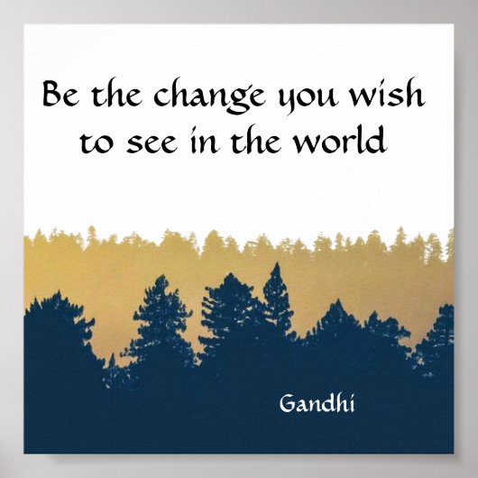 Inspiration Gandhi Zitat Poster Art drucken (Vorne)